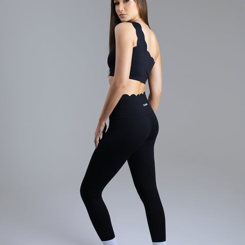 Women's Asymmetrical Fitness Leggings - Wave