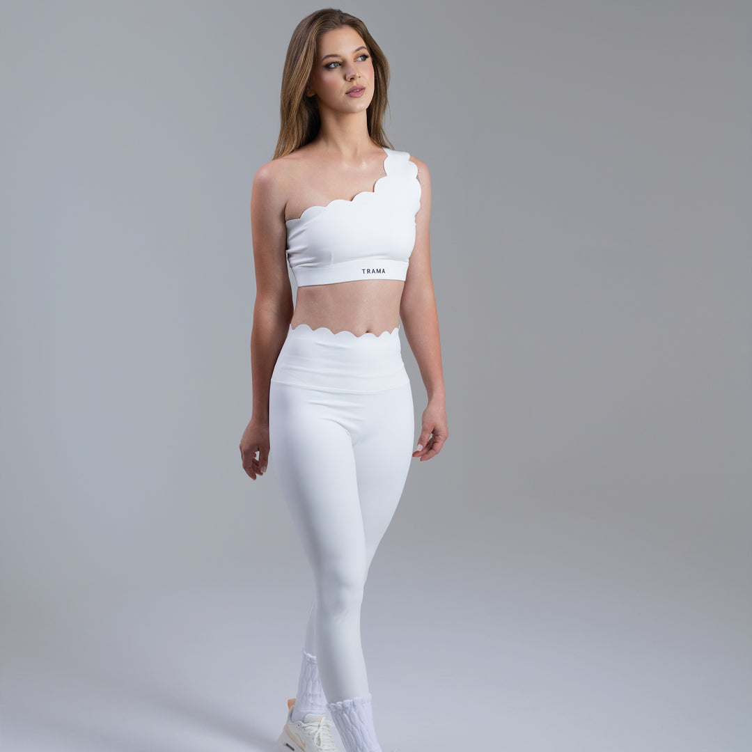 Women's Asymmetrical Fitness Leggings - Wave